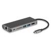 POWERTECH Docking station PTH-043, Type-C, 4K, ασημί | Αξεσουάρ για Laptop | elabstore.gr