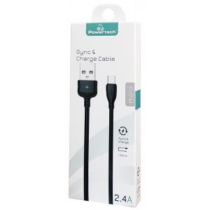 POWERTECH Καλώδιο USB σε Micro USB eco PTR-0054 copper, 1m , μαύρο | eLabstore.gr POWERTECH Καλώδιο USB σε Micro USB eco PTR-0054 copper, 1m , μαύρο | Αξεσουάρ κινητών | elabstore.gr