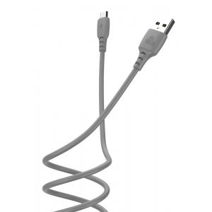 POWERTECH Καλώδιο USB σε Micro USB eco PTR-0090, copper, 1m, γκρι | Αξεσουάρ κινητών | elabstore.gr