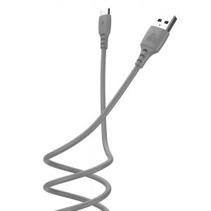POWERTECH Καλώδιο USB σε USB Type-C eco PTR-0091, copper, 1m, γκρι | Αξεσουάρ κινητών | elabstore.gr