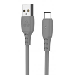 POWERTECH Καλώδιο USB σε USB Type-C eco PTR-0091, copper, 1m, γκρι | Αξεσουάρ κινητών | elabstore.gr