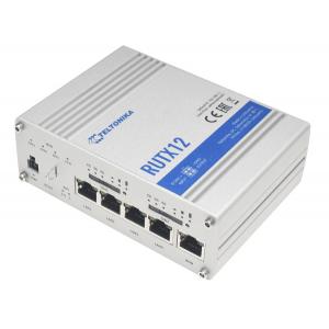 TELTONIKA Industrial cellular router RUTX12, Dual LTE Cat6, 5x GbE ports | Δικτυακά | elabstore.gr