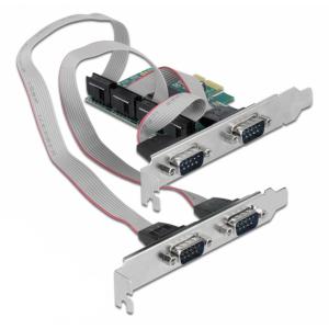 POWERTECH κάρτα επέκτασης PCIe σε 4x Serial DB9 SLOT-031, Chipset CH384L | PC & Αναβάθμιση | elabstore.gr