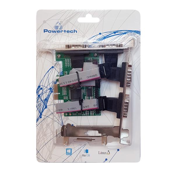 POWERTECH κάρτα επέκτασης PCIe σε 4x Serial DB9 SLOT-031, Chipset CH384L | eLabstore.gr POWERTECH κάρτα επέκτασης PCIe σε 4x Serial DB9 SLOT-031, Chipset CH384L | PC & Αναβάθμιση | elabstore.gr