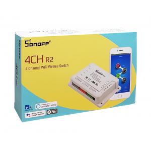 SONOFF Smart Διακόπτης WiFi 4CH R2, 4 θέσεων, 10A, WiFi, λευκό | Οικιακές & Προσωπικές Συσκευές | elabstore.gr