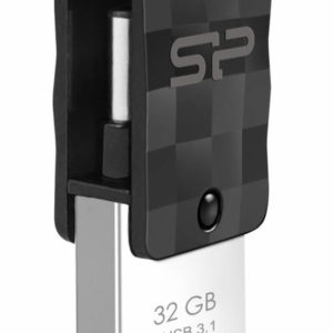 SILICON POWER Dual USB Flash Drive C31, USB 3.1 & Type-C, 32GB, μαύρο | Συνοδευτικά PC | elabstore.gr