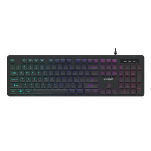 PHILIPS gaming πληκτρολόγιο SPK8264, ενσύρματο, RGB ambiglow, μαύρο | Συνοδευτικά PC | elabstore.gr