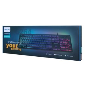 PHILIPS gaming πληκτρολόγιο SPK8264, ενσύρματο, RGB ambiglow, μαύρο | Συνοδευτικά PC | elabstore.gr