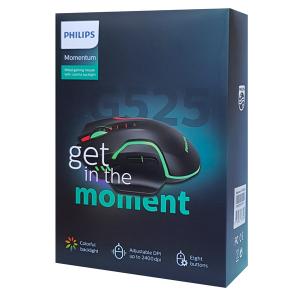 PHILIPS gaming ποντίκι SPK9525, ενσύρματο, 2400DPI, 8 πλήκτρα, μαύρο | Συνοδευτικά PC | elabstore.gr