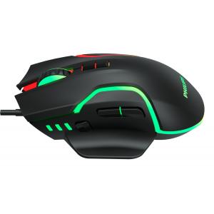 PHILIPS gaming ποντίκι SPK9525, ενσύρματο, 2400DPI, 8 πλήκτρα, μαύρο | Συνοδευτικά PC | elabstore.gr