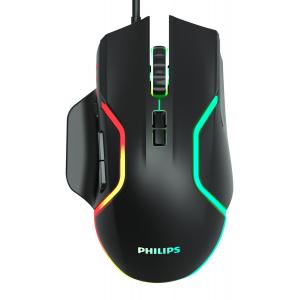PHILIPS gaming ποντίκι SPK9525, ενσύρματο, 2400DPI, 8 πλήκτρα, μαύρο | Συνοδευτικά PC | elabstore.gr
