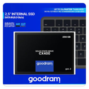 GOODRAM SSD CX400 Gen.2 256GB, 2.5", SATA III, 550-480MB/s, 3D TLC NAND | PC & Αναβάθμιση | elabstore.gr