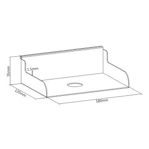 BRATECK ράφι SW03-10 για χρήση με το πάνελ SW series, 180x120x55mm | Αναλώσιμα - Είδη Γραφείου | elabstore.gr