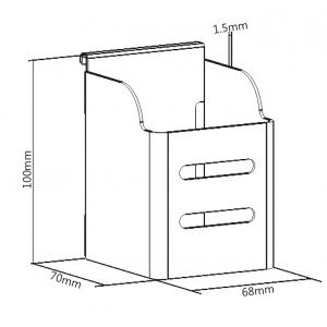 BRATECK μολυβοθήκη SW03-9 για χρήση με το πάνελ SW series, 68x70x100mm | Αναλώσιμα - Είδη Γραφείου | elabstore.gr