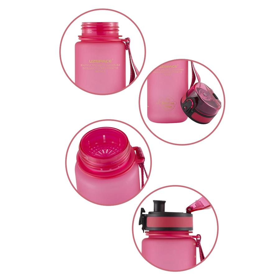 UZSPACE παγούρι νερού Colorful Frosted UZ-3037-PK, 650ml, ροζ | eLabstore.gr UZSPACE παγούρι νερού Colorful Frosted UZ-3037-PK, 650ml, ροζ - Image 6