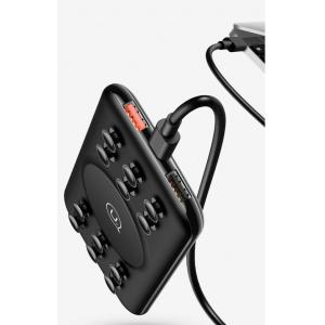 USAMS power bank PB26 10000mAh, 3x output & wireless, QC3.0 & PD, μαύρο | Αξεσουάρ κινητών | elabstore.gr