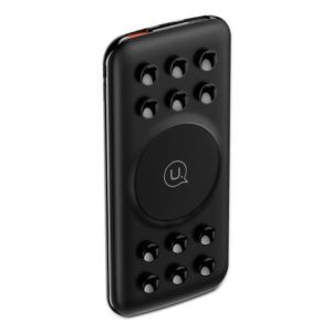 USAMS power bank PB26 10000mAh, 3x output & wireless, QC3.0 & PD, μαύρο | Αξεσουάρ κινητών | elabstore.gr
