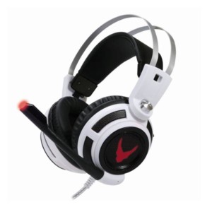 OMEGA Ακουστικό 50mm με μικρόφωνο gaming w/Vibration & Led USB Vibration λευκό OVH4055W | Gaming | elabstore.gr
