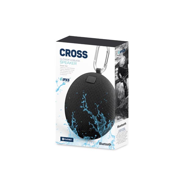 Φορητό Ηχείο Bluetooth 5W Waterproff IPX5 Cross Μαύρο PMG14B | eLabstore.gr Φορητό Ηχείο Bluetooth 5W Waterproff IPX5 Cross Μαύρο PMG14B | Περιφερειακά | elabstore.gr