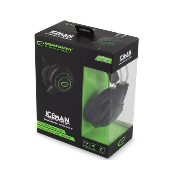 Iceman Ακουστικό 50mm με μικρόφωνο 7.1 gaming μαύρο-πράσινο EGH7000 | eLabstore.gr Iceman Ακουστικό 50mm με μικρόφωνο 7.1 gaming μαύρο-πράσινο EGH7000 | Gaming | elabstore.gr