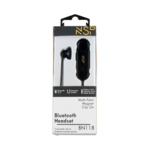 Ακουστικό Bluetooth V4.2 με μικρόφωνο και Magnet Clip (2 Devices) Μαύρο NSP BN118 | eLabstore.gr Ακουστικό Bluetooth V4.2 με μικρόφωνο και Magnet Clip (2 Devices) Μαύρο NSP BN118 | Περιφερειακά | elabstore.gr