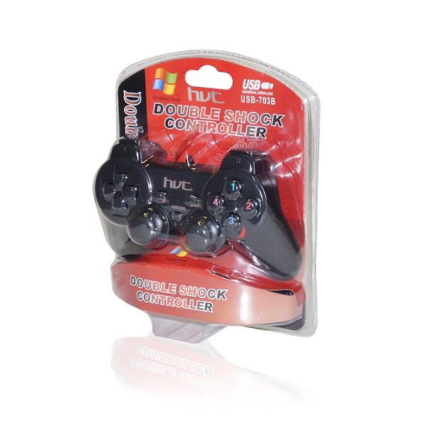 USB Gamepad single with vibration USB-703B hvt | eLabstore.gr USB Gamepad single with vibration USB-703B hvt | Gaming | elabstore.gr