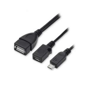 Adaptor cable OTG USB F σε Micro USB M/F Well ADAPT-USBF/UUSB2/OTG-0.15 | Περιφερειακά | elabstore.gr