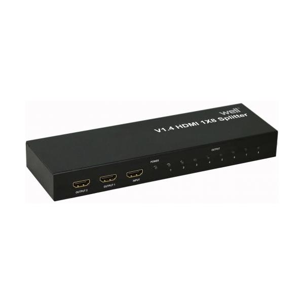 Well Hdmi Splitter 8 port 4K V.1.4 SPLT-HDMI1.4/8-WL | eLabstore.gr Well Hdmi Splitter 8 port 4K V.1.4 SPLT-HDMI1.4/8-WL | Αξεσουάρ &Περιφερειακά TV | elabstore.gr
