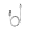 Καλώδιο Micro USB Devices Long USB 2.4A Φόρτισης - Data 1m LUM01 Λευκό Lime | Περιφερειακά | elabstore.gr