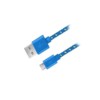 Καλώδιο Micro USB 2.0 1m Fabric braided μπλε | eLabstore.gr Καλώδιο Micro USB 2.0 1m Fabric braided μπλε | Περιφερειακά | elabstore.gr
