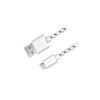 Καλώδιο Micro USB 2.0 1m Fabric braided λευκό | Περιφερειακά | elabstore.gr