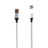 Καλώδιο Type C USB Φόρτισης-Data Magnetic Braided 3.5A QC 2.0 1m Ασημί NSP | Περιφερειακά | elabstore.gr