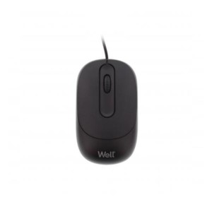 MU001 Well Ενσύρματο Ποντίκι 3D USB μαύρο 800dp MOUSE-USB-MU001BK-WL | Περιφερειακά | elabstore.gr