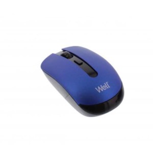 MW101 Well Ασύρματο Ποντίκι 4D USB μαύρο/μπλε 1600dpi MOUSE-WLESS-MW101BE-WL | Περιφερειακά | elabstore.gr