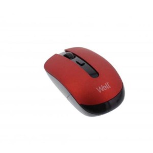 MW101 Well Ασύρματο Ποντίκι 4D USB μαύρο/κόκκινο 1600dpi MOUSE-WLESS-MW101RD-WL | Περιφερειακά | elabstore.gr