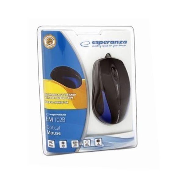 Ενσύρματο Ποντίκι Business series 3D μαύρο/μπλέ EM102B | eLabstore.gr Ενσύρματο Ποντίκι Business series 3D μαύρο/μπλε EM102B | Περιφερειακά | elabstore.gr