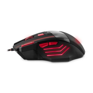 Wolf Gaming mouse ενσύρματο μαύρο/κόκκινο 7 Keys 2400dpi EGM201R | Gaming | elabstore.gr