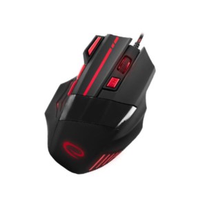 Wolf Gaming mouse ενσύρματο μαύρο/κόκκινο 7 Keys 2400dpi EGM201R | Gaming | elabstore.gr