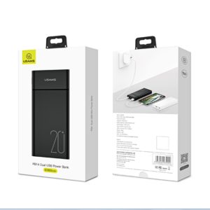 USAMS power bank PB14 20000mAh, 2x output, 2.1A, μαύρο | eLabstore.gr USAMS power bank PB14 20000mAh, 2x output, 2.1A, μαύρο | Αξεσουάρ κινητών | elabstore.gr