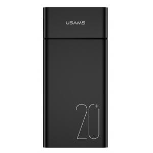 USAMS power bank PB14 20000mAh, 2x output, 2.1A, μαύρο | Αξεσουάρ κινητών | elabstore.gr