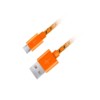 Καλώδιο Micro USB 2.0 1m Fabric braided πορτοκαλί | eLabstore.gr Καλώδιο Micro USB 2.0 1m Fabric braided πορτοκαλί | Περιφερειακά | elabstore.gr