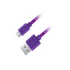 Καλώδιο Micro USB 2.0 1m Fabric braided μωβ | eLabstore.gr Καλώδιο Micro USB 2.0 1m Fabric braided μωβ | Περιφερειακά | elabstore.gr