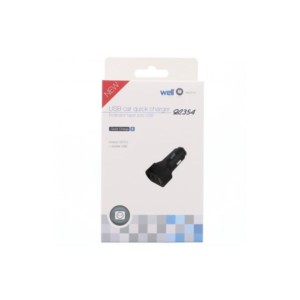 Universal 3 PORT Quick Car Charger Well PSUP-USB-QC354BK-WL | Περιφερειακά | elabstore.gr