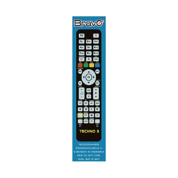 TECHNO3 Τηλεχειριστήριο προγραμματιζόμενο BRAVO | eLabstore.gr TECHNO3 Τηλεχειριστήριο προγραμματιζόμενο BRAVO | Αξεσουάρ &Περιφερειακά TV | elabstore.gr