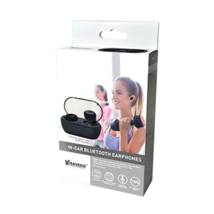 Ακουστικό In-ear Bluetooth Wireless earphones w/Docking Station Μαύρο Vakoss SK-848BK | Περιφερειακά | elabstore.gr