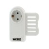 Schuko adaptor Well με 2x 1.05A USB και phone holder ELAD-SH/2XUSB/01-WL | Περιφερειακά | elabstore.gr