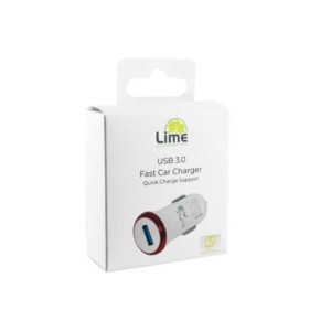 Universal USB 3.0 Fast Car Charger QC 3.0 5V/2.4A Λευκό LCU01 Lime | eLabstore.gr Universal USB 3.0 Fast Car Charger QC 3.0 5V/2.4A Λευκό LCU01 Lime | Περιφερειακά | elabstore.gr