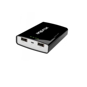 Φορητός Φορτιστής Approx 7800mA Power Bank μαύρο | Περιφερειακά | elabstore.gr
