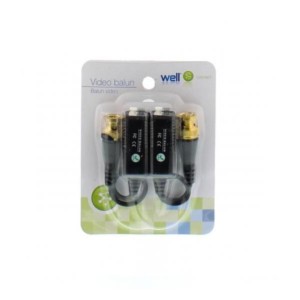 Video balun HD Passive με καλώδιο επέκτασης  2τεμ Well BLN-HD-C02-WL | Συστήματα Παρακολούθησης | elabstore.gr