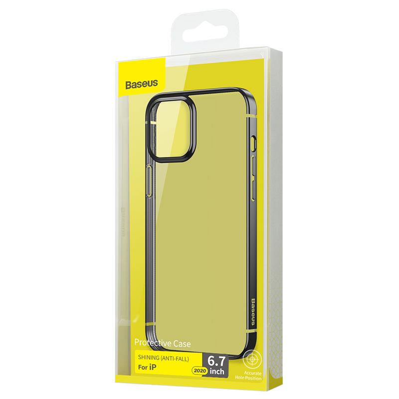 BASEUS θήκη Shining για iPhone 12 Pro Max ARAPIPH67N-MD01, διάφανη-μαύρη | eLabstore.gr BASEUS θήκη Shining για iPhone 12 Pro Max ARAPIPH67N-MD01, διάφανη-μαύρη | Αξεσουάρ κινητών | elabstore.gr
